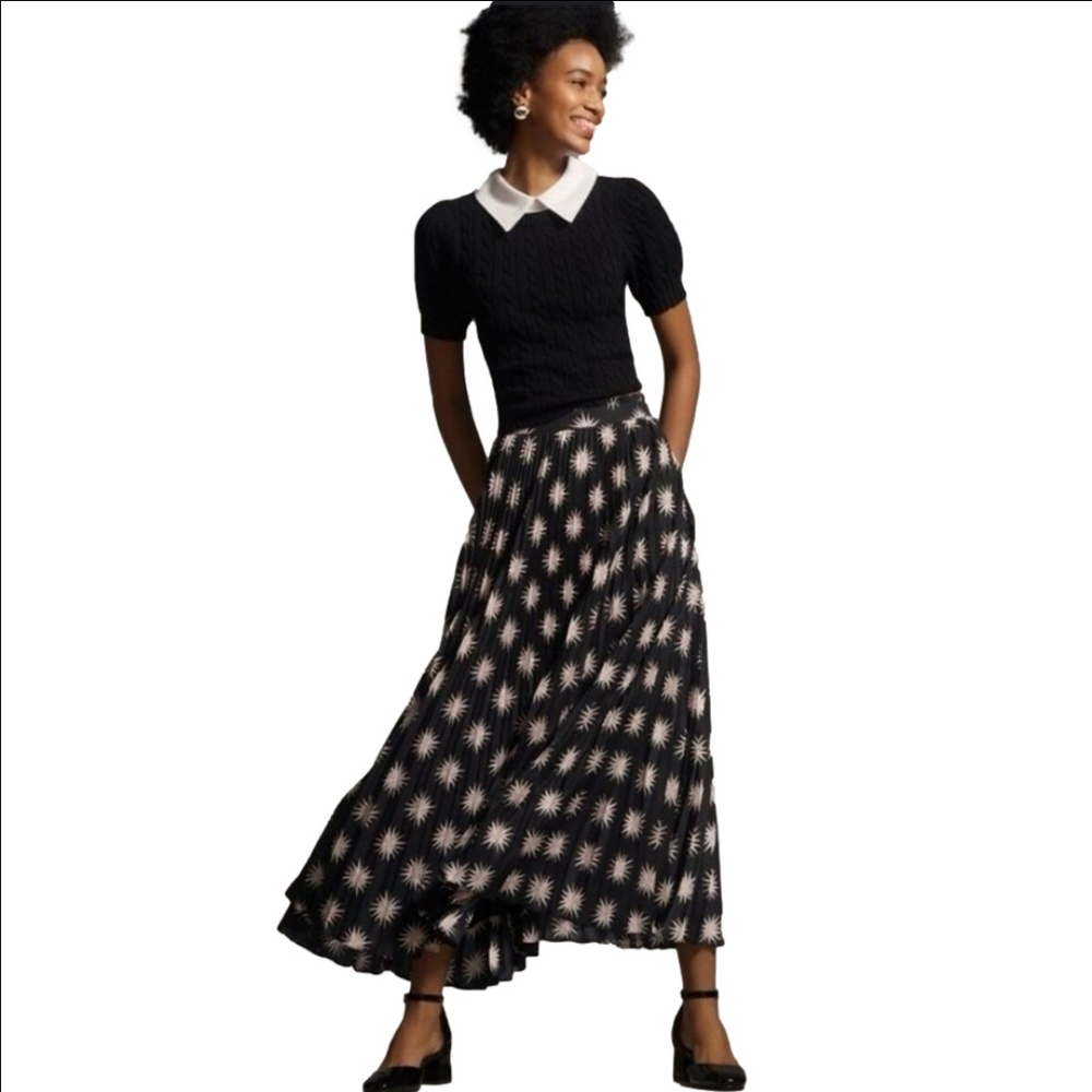 Anthropologie Pleated Starburst Skirt.  NWOT